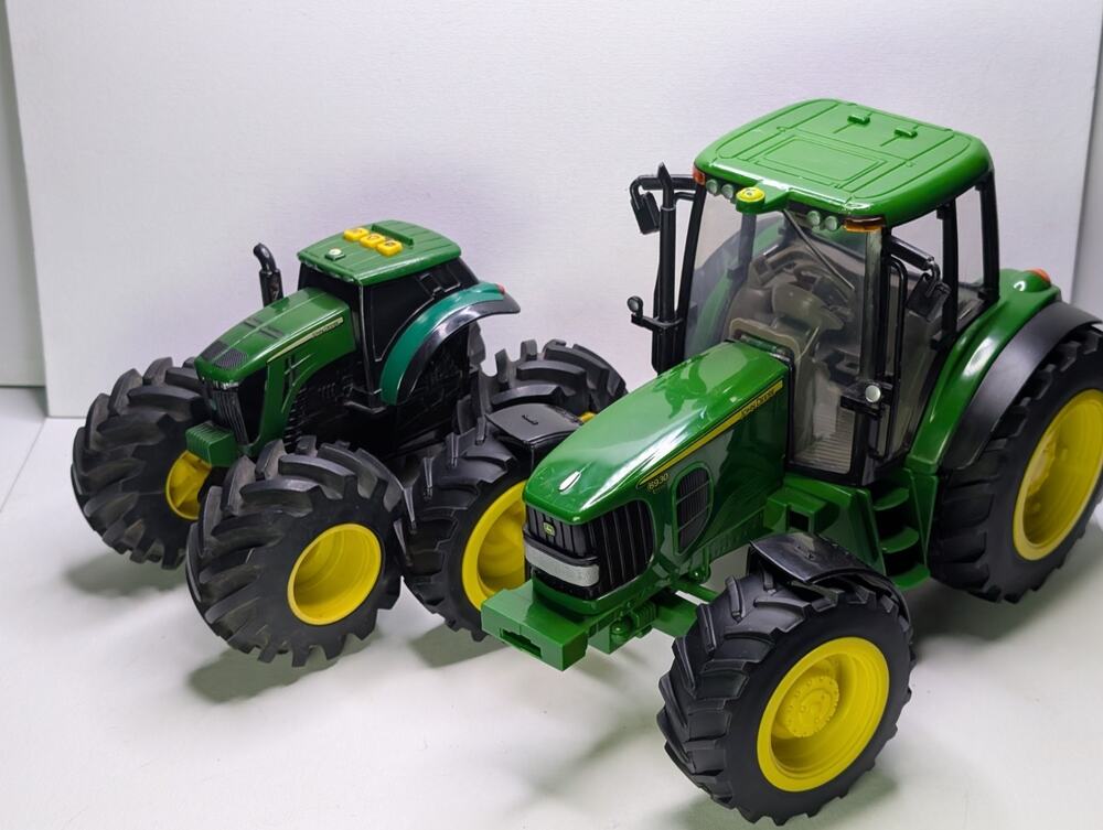 John Deere Tractor Toy Lot 2 Britains ERTL 6930 Big Farm & Monster Treads